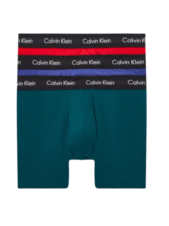 Calvin Klein 3-pack Boxer Brief underbukser - Maya Blue / Grape / Rustic Red